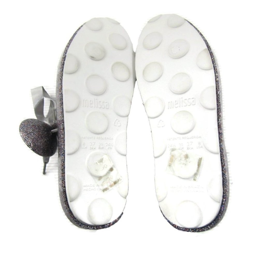 Melissa Women's BE + Disney Mickey Minnie Ears Glitter PVC Jelly Sneakers Sz 8 - Picture 8 of 9